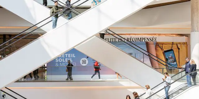 Escaliers mécaniques ACCEO à Créteil Soleil