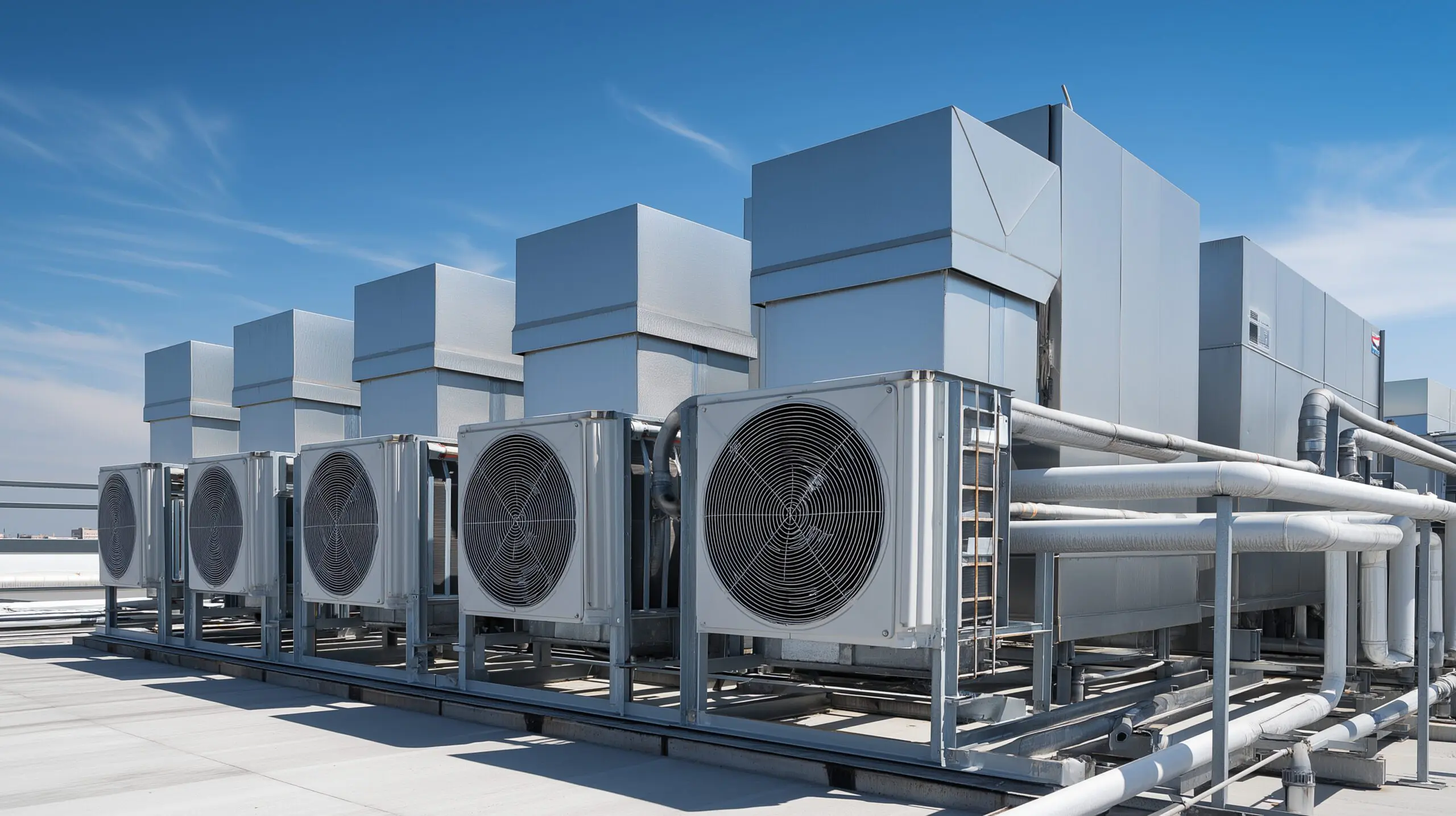 Présence de chauffage, ventilation, climatiseur sur un toit